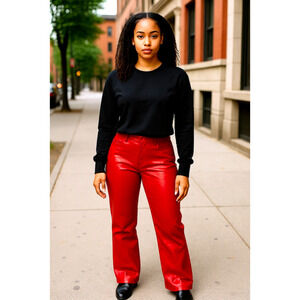 WAYF Small Faux Leather Pants NWT